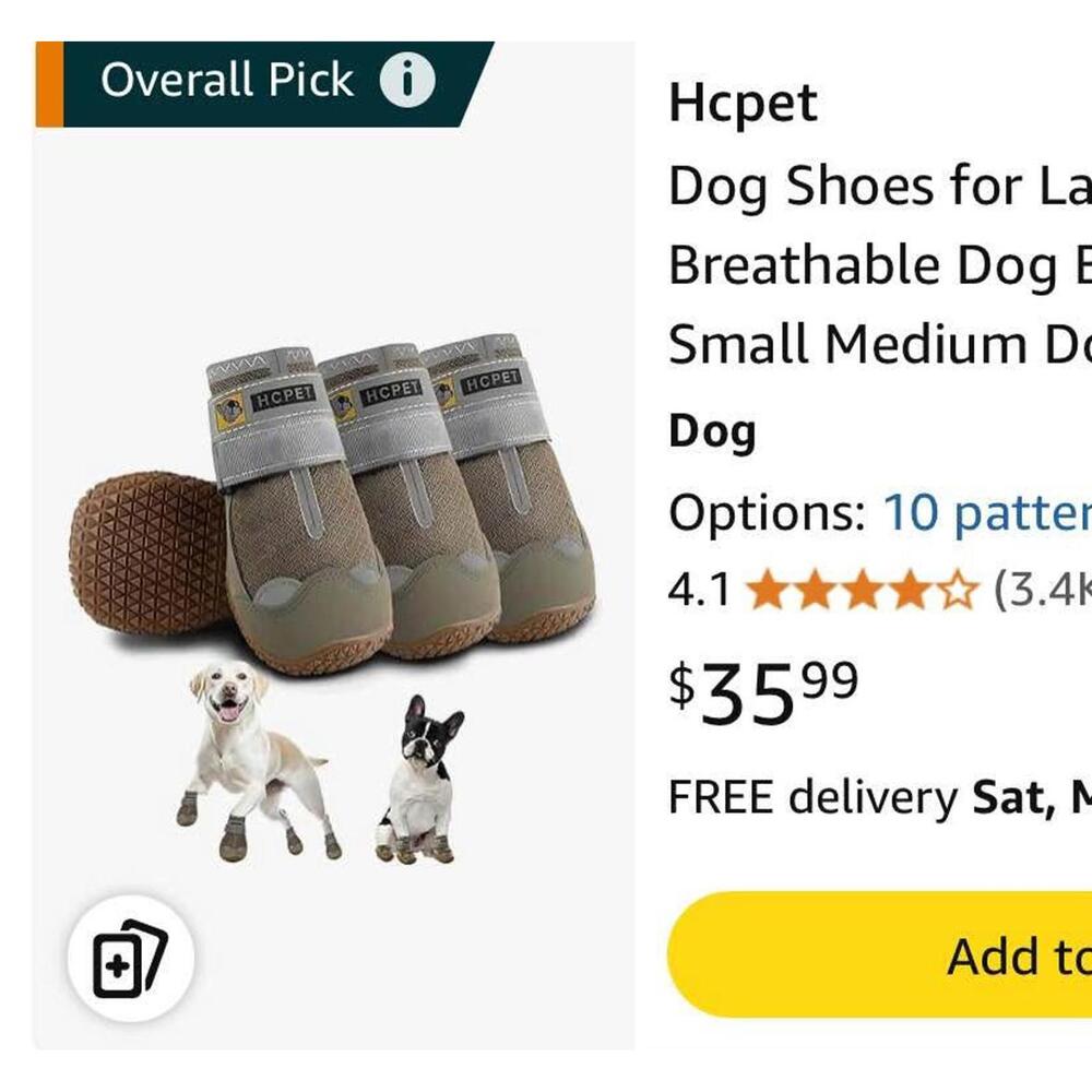 Hcpet Dog Shoes for Large & Small Medium Breeds - Breathable & Reflective